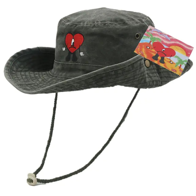 Foldable Cotton Embroidered Bucket Hat Aura Restored