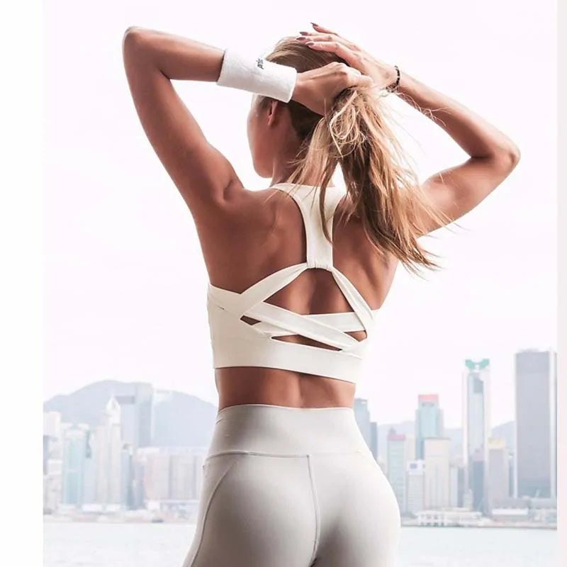 All Play Strap Push Up Sports Bra Athletic Vest for Women Aura Restored