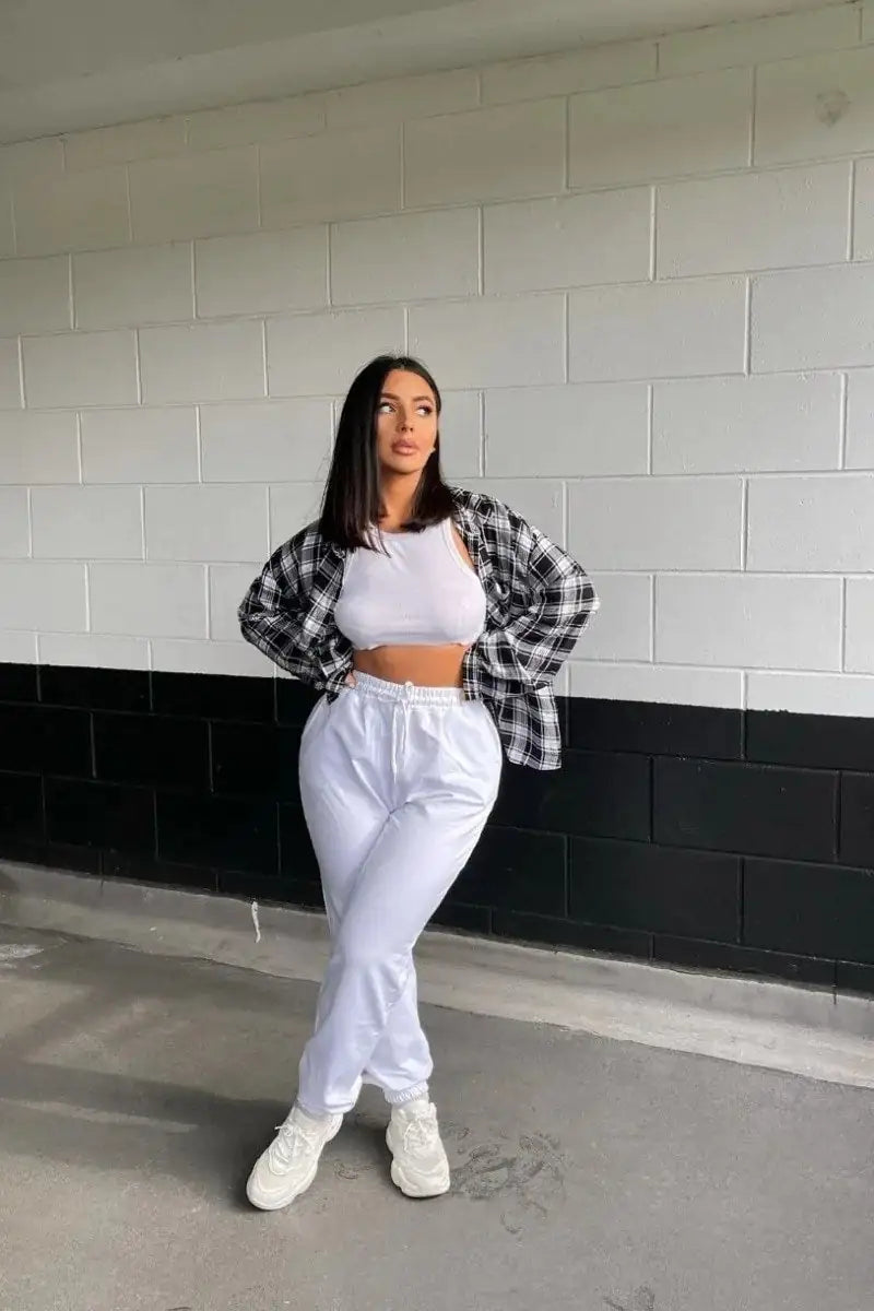 NYMY WHITE TIE WAIST OVERSIZED JOGGERS Aura Restored