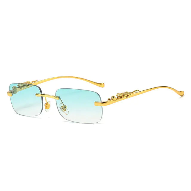 Simalvia Rimless Square Sunglasses Aura Restored