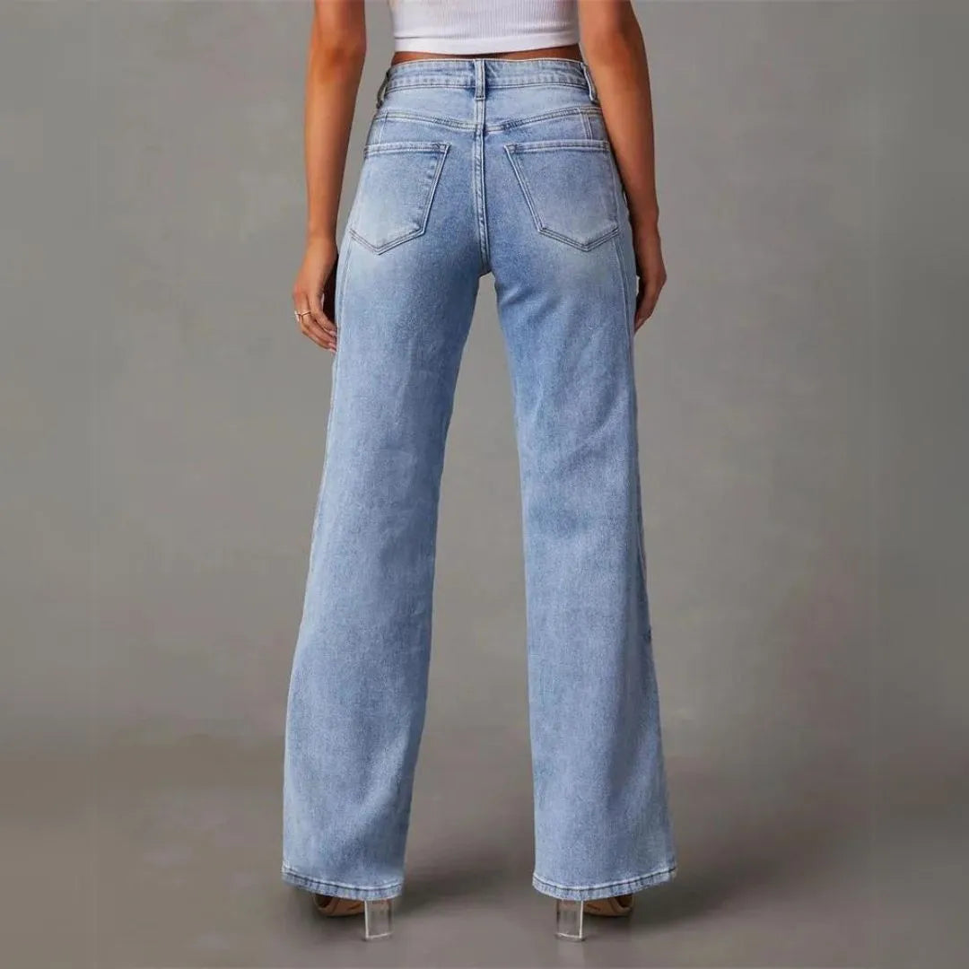 9DF Blue Straight-Cut Jeans Aura Restored