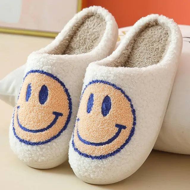 Bishop Collection Smile Pattern Fluffy Slippers Aura Restored