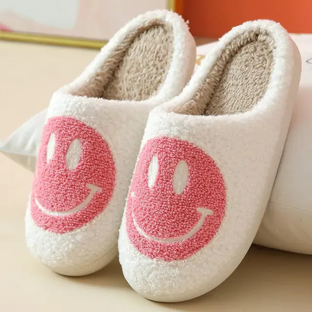 Bishop Collection Smile Pattern Fluffy Slippers Aura Restored