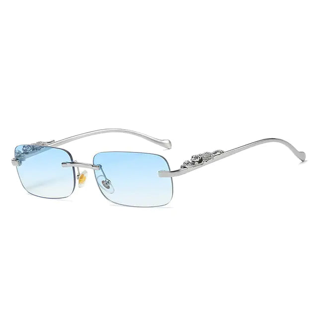 Simalvia Rimless Square Sunglasses Aura Restored