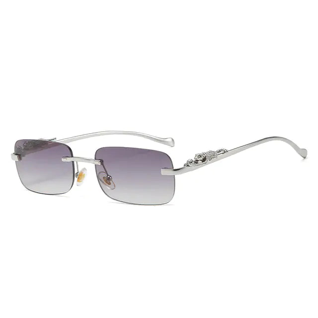 Simalvia Rimless Square Sunglasses Aura Restored