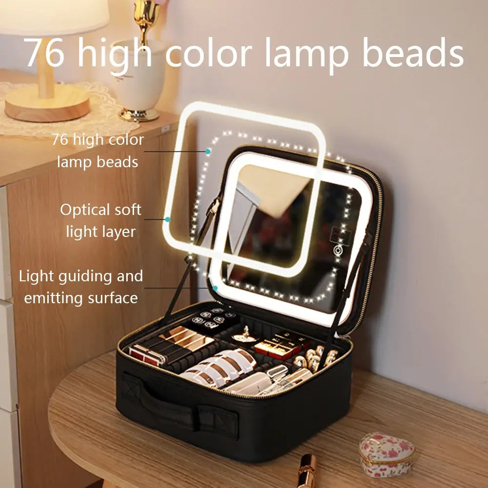 Courtney on Topp Smart LED Cosmetic Case with Mirror Aura Restored