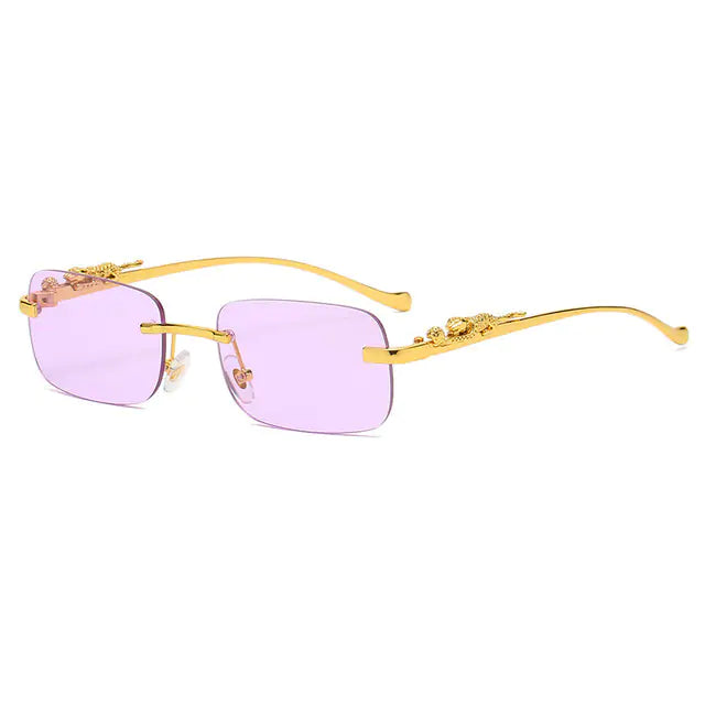 Simalvia Rimless Square Sunglasses Aura Restored