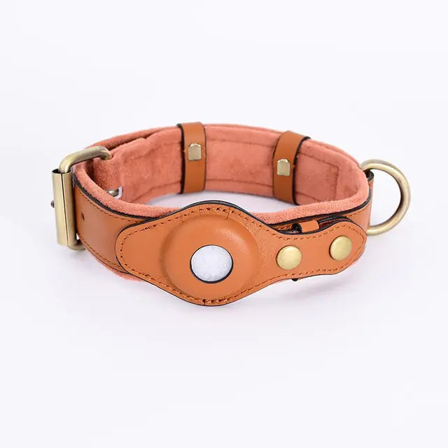 Aura Pets Leather Anti-Lost Dog Collar Aura Restored