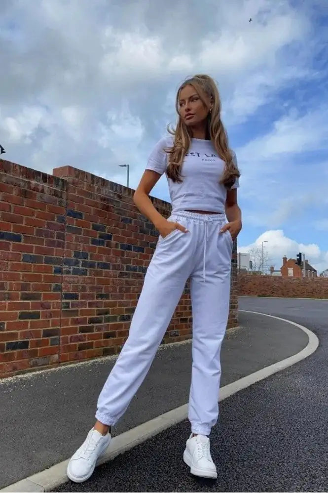 NYMY WHITE TIE WAIST OVERSIZED JOGGERS Aura Restored