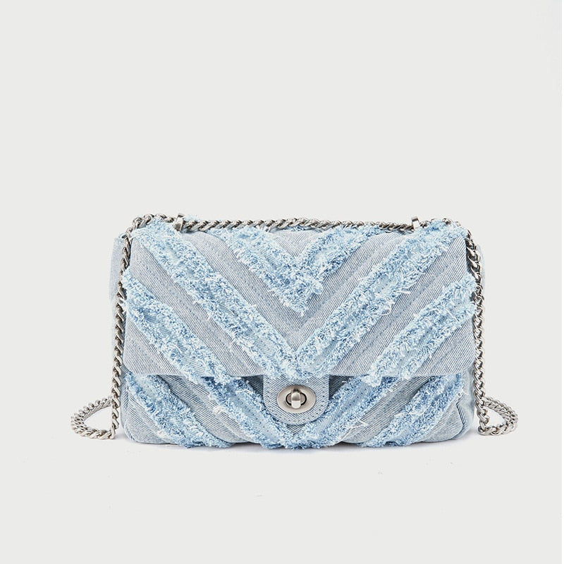 Cuccoo Denim Chain Bag Aura Restored