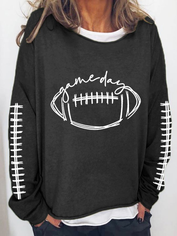 Woah!!! Women Football Gameday Long Sleeve Aura Restored