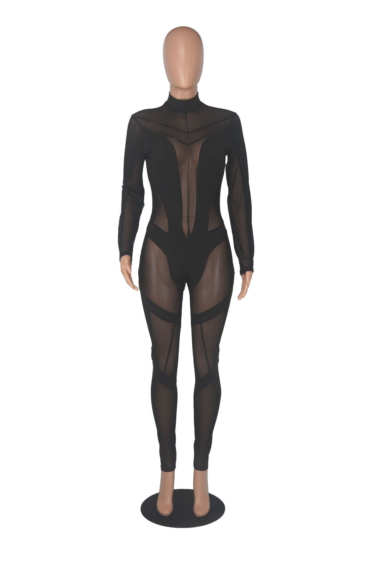 Cosmo Aura Echoine Stretch See Through Jumpsuit Aura Restored