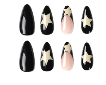 Woah!!! 24pc French Star Nail Set Aura Restored