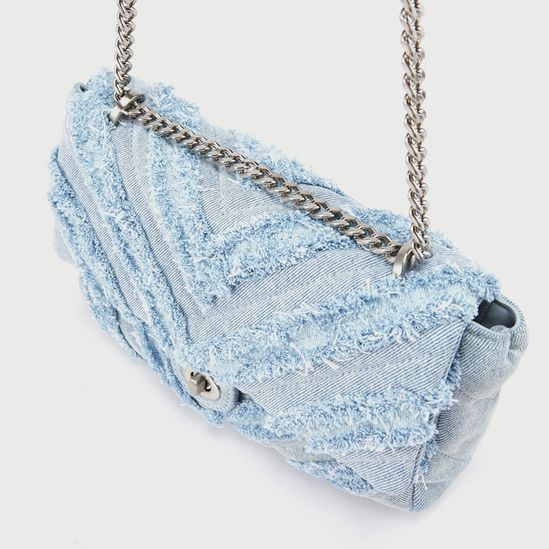 Cuccoo Denim Chain Bag Aura Restored