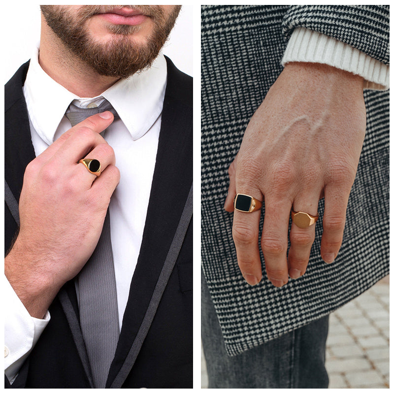 Aura Restored Signet Rings for Men Aura Restored