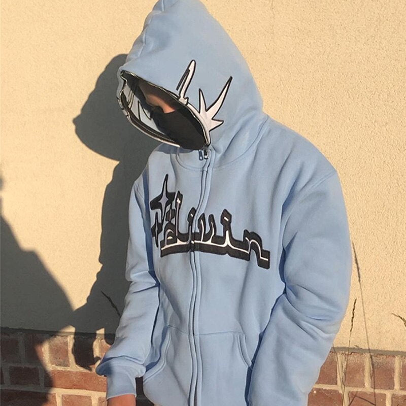 Guy Aura Star Print Hoodies Aura Restored