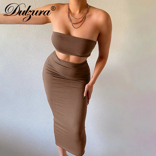 Gideon Collection Dulzura Bodycon Tube Skirt Set Aura Restored