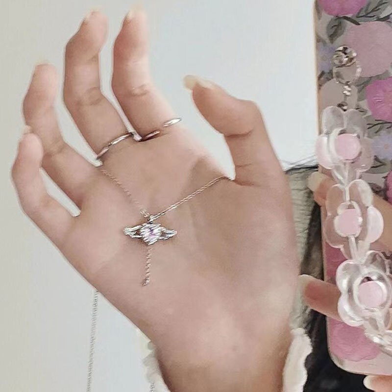 Heart Wings Necklace Aura Restored