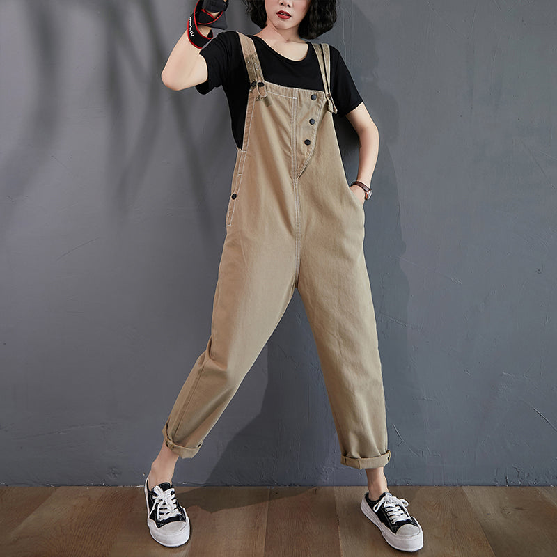 Redd Collection Denim Plus Size Suspender Jumpsuit Aura Restored