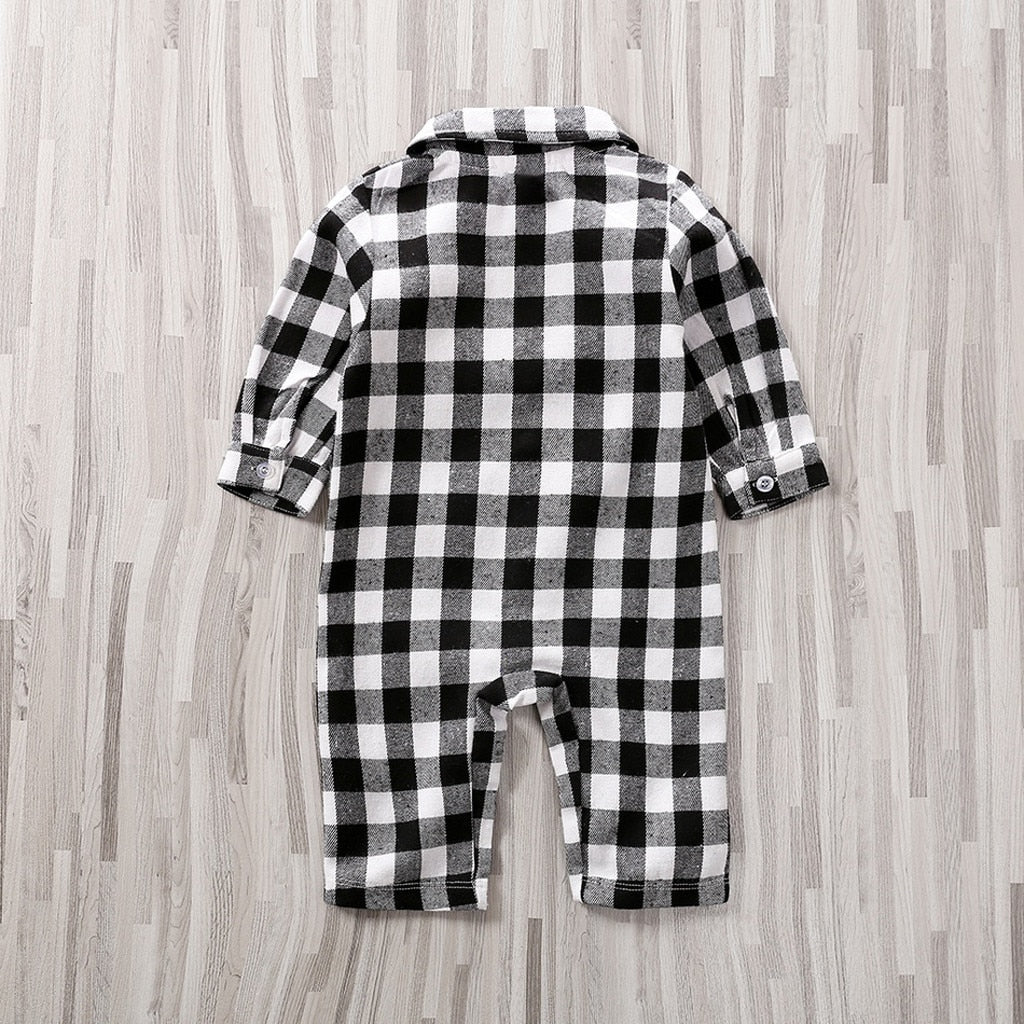 Baby Aura Plaid Onesie Jumpsuit Aura Restored