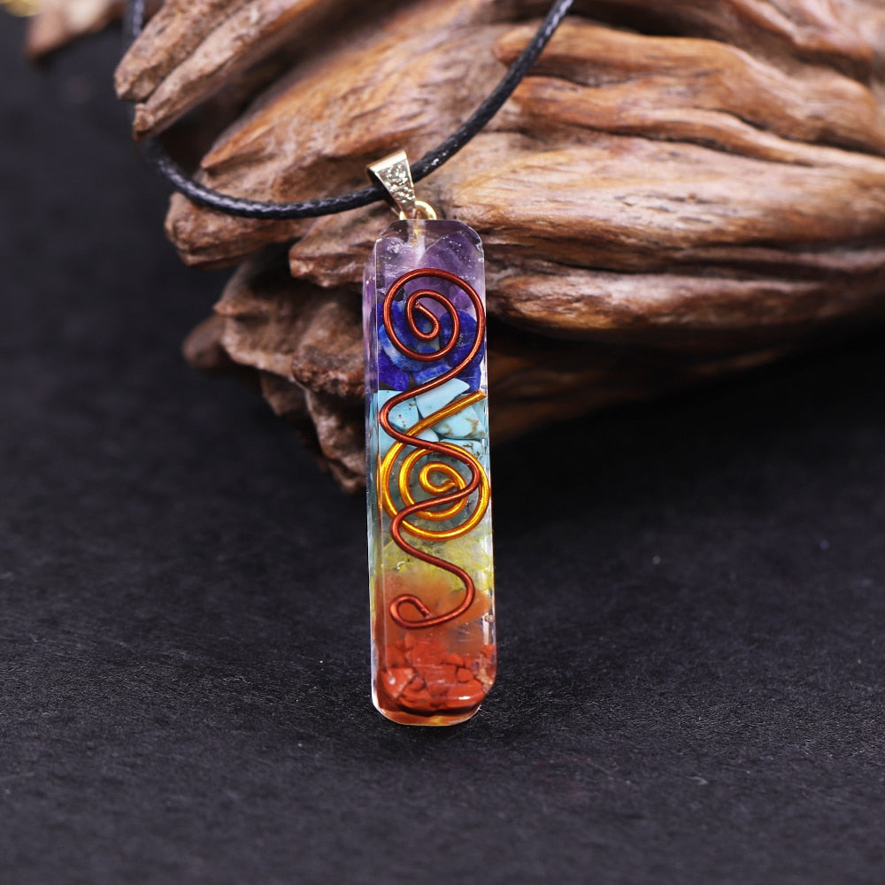 Aura Restored Rainbow Chakra Energy Necklace Aura Restored