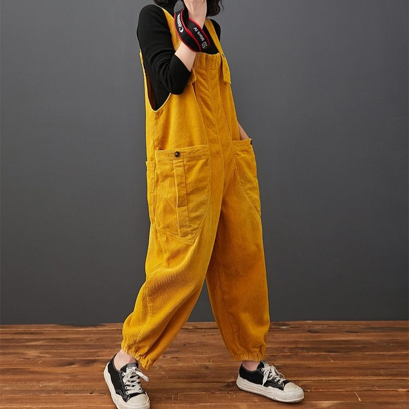 9DF Corduroy Pockets Jumpsuit Aura Restored