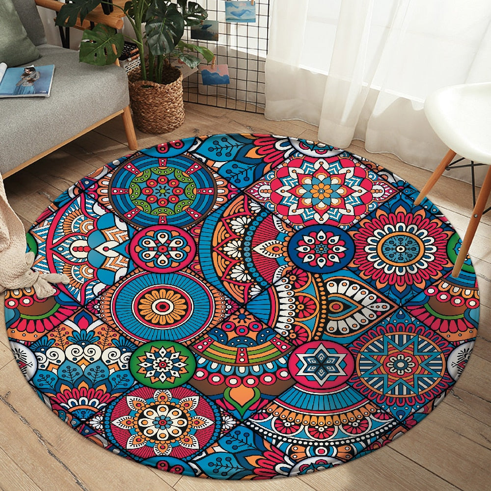 TAA Mandala-Style Rug Kryssable Collection Aura Restored