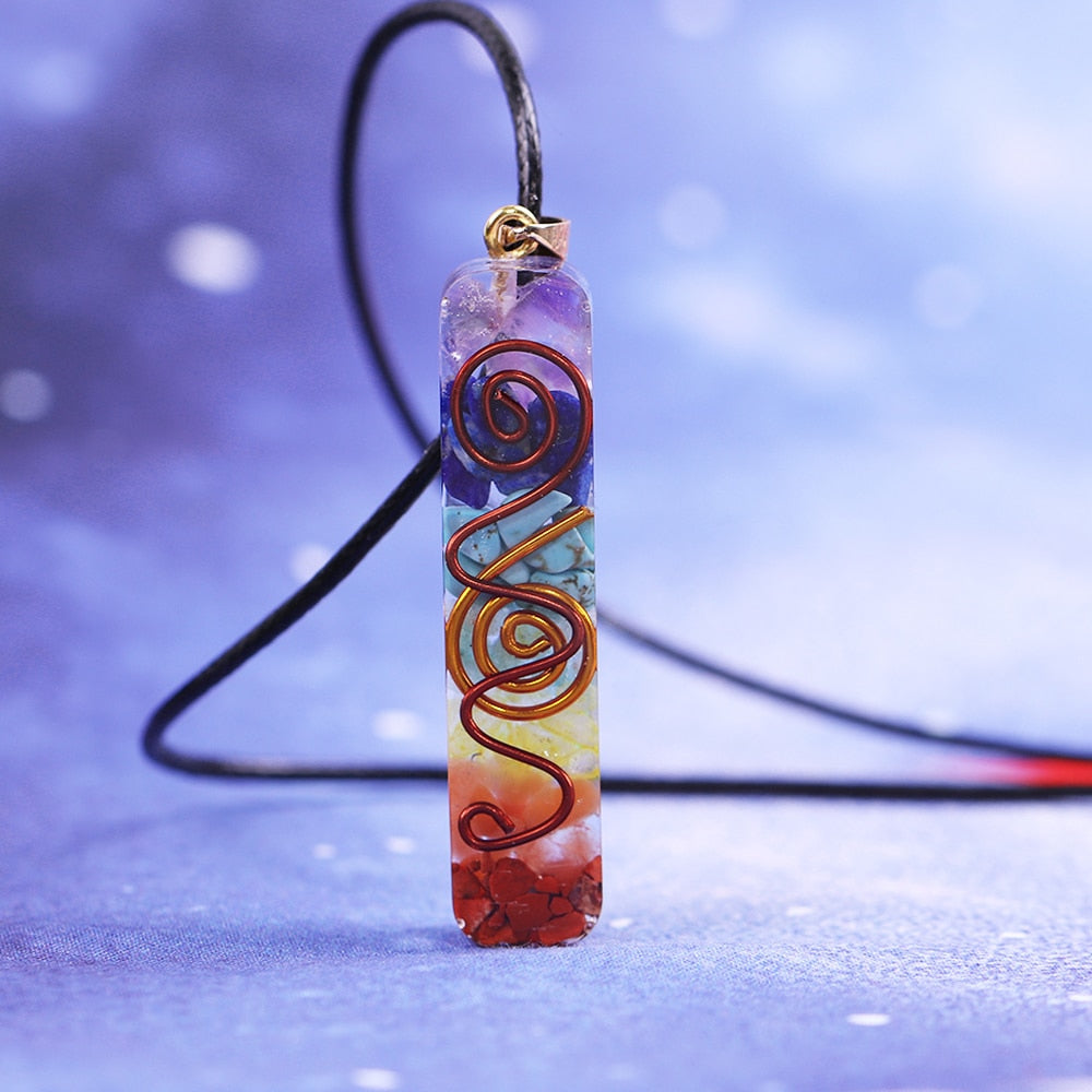 Aura Restored Rainbow Chakra Energy Necklace Aura Restored