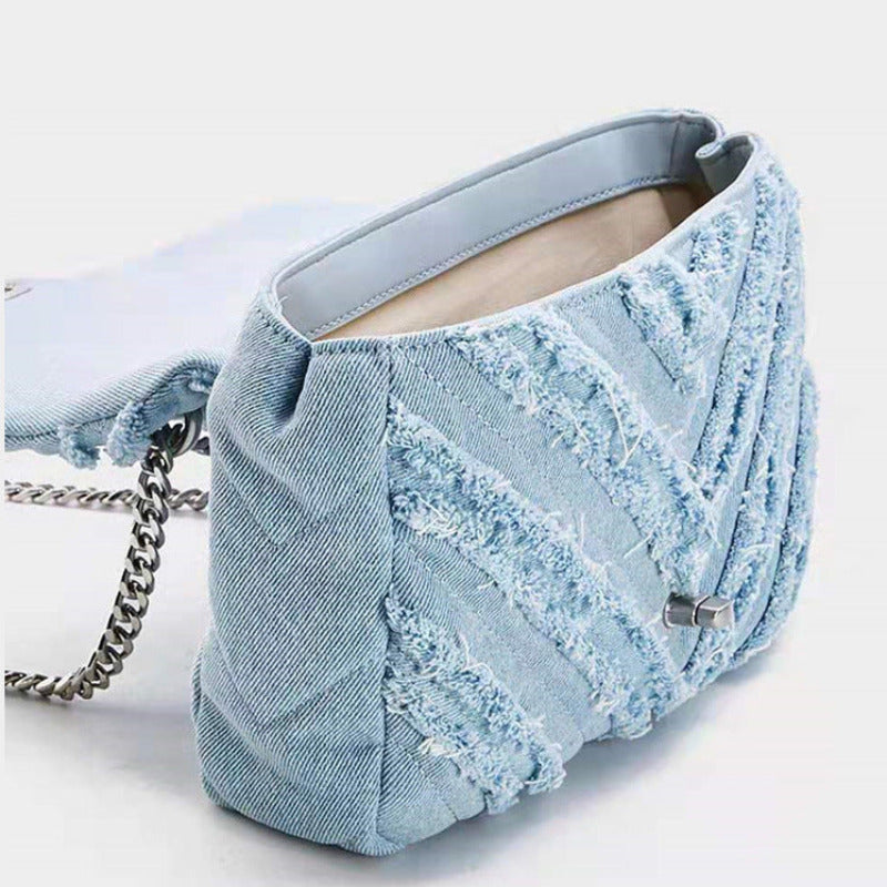 Cuccoo Denim Chain Bag Aura Restored