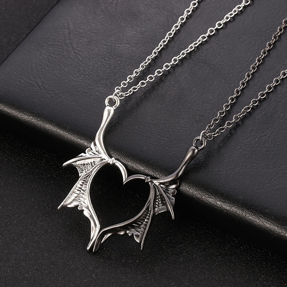 Dragon Wing Couples Love Necklace Aura Restored