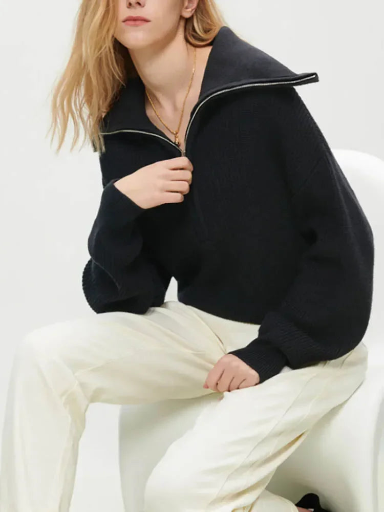 Cosmo Aura Turtleneck Zipper Sweater Aura Restored