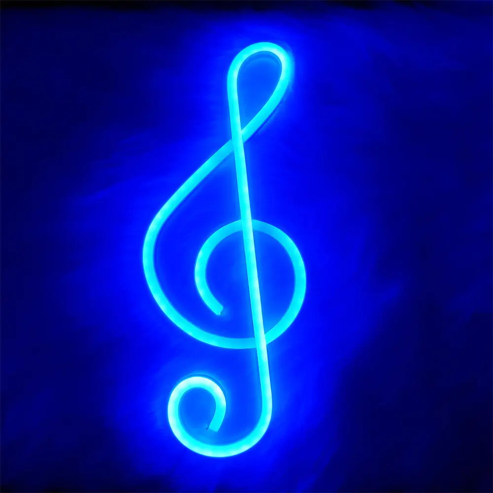 Musical Notes Neon Bar Lights Aura Restored