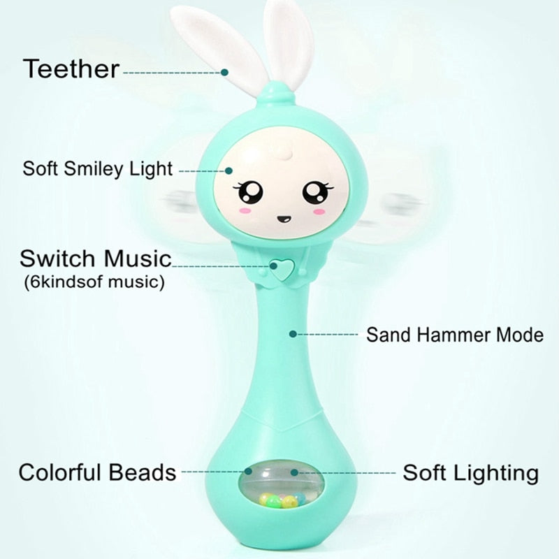 For the Kids Baby Music Flashing Rattle Aura Restored