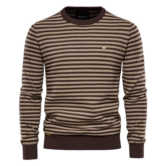 Guy Aura Spliced Cotton Men's Sweater Aura Restored