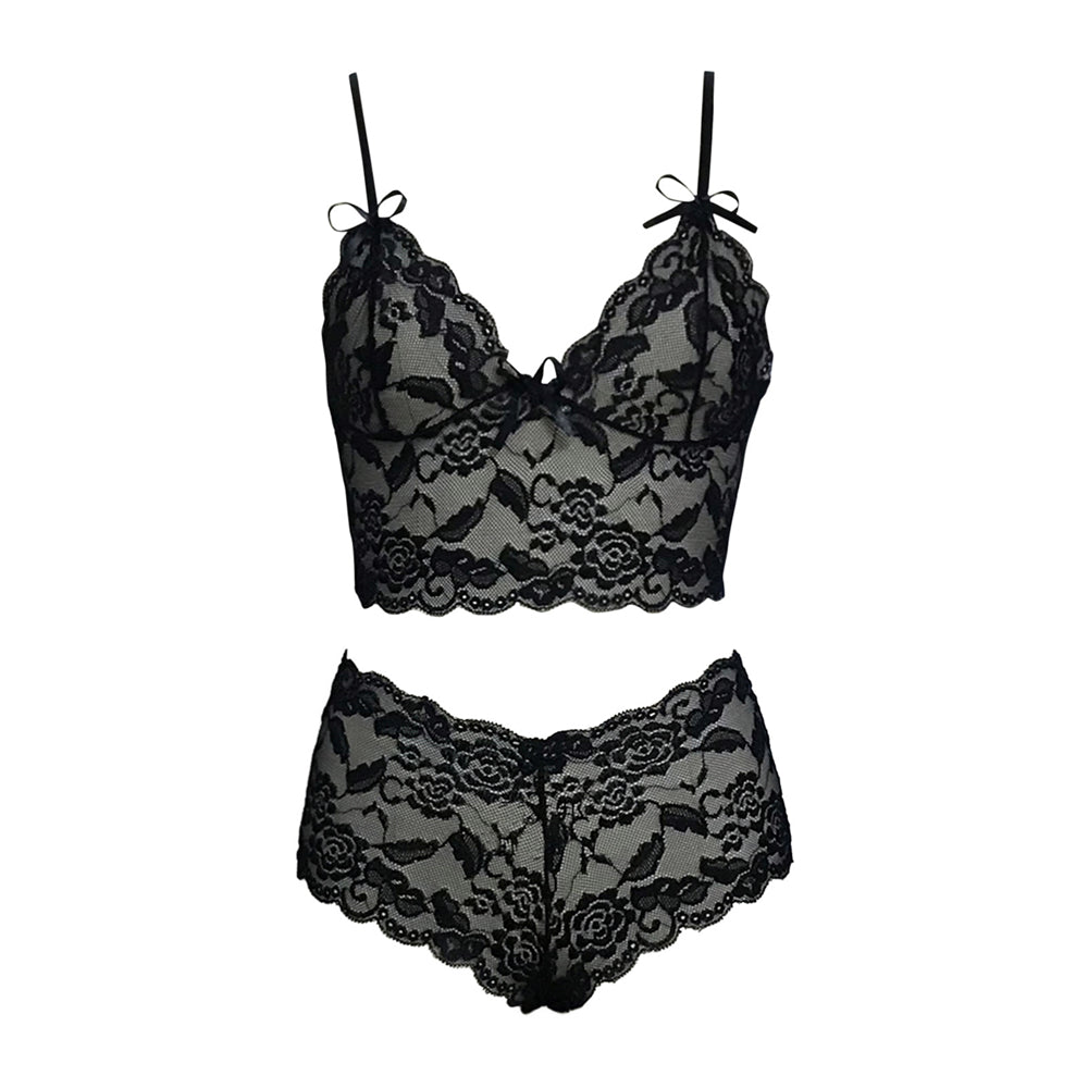 Gideon Collection Decluce dark Lace Lingerie Set Aura Restored