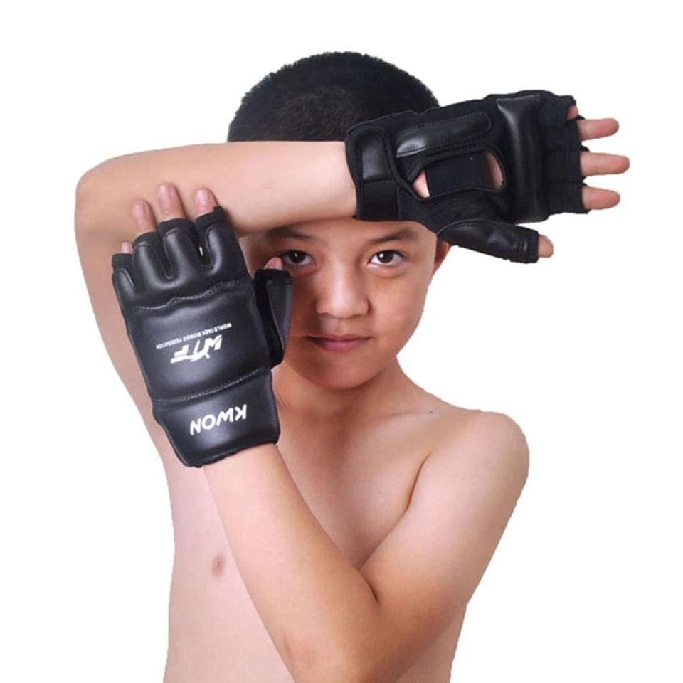 Athletic Aura Half Finger Kids Children Karate Boxing Gloves Aura Restored