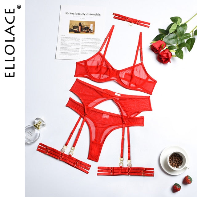 Ellolace 4 Pieces Sexy Erotic Lingerie Aura Restored