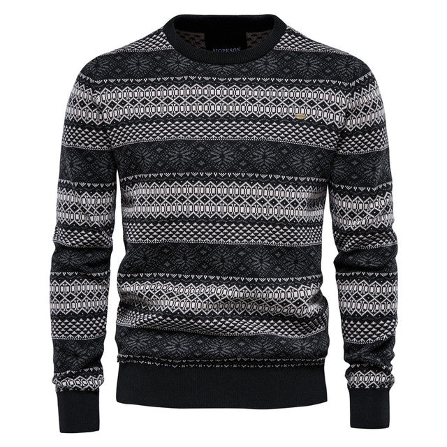 Guy Aura Spliced Cotton Men's Sweater Aura Restored