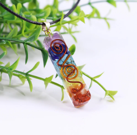 Aura Restored Rainbow Chakra Energy Necklace Aura Restored