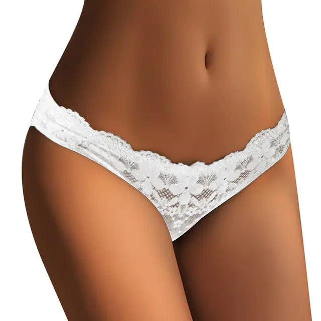 Deluce Exotic Lace Open Crotch Panties Aura Restored