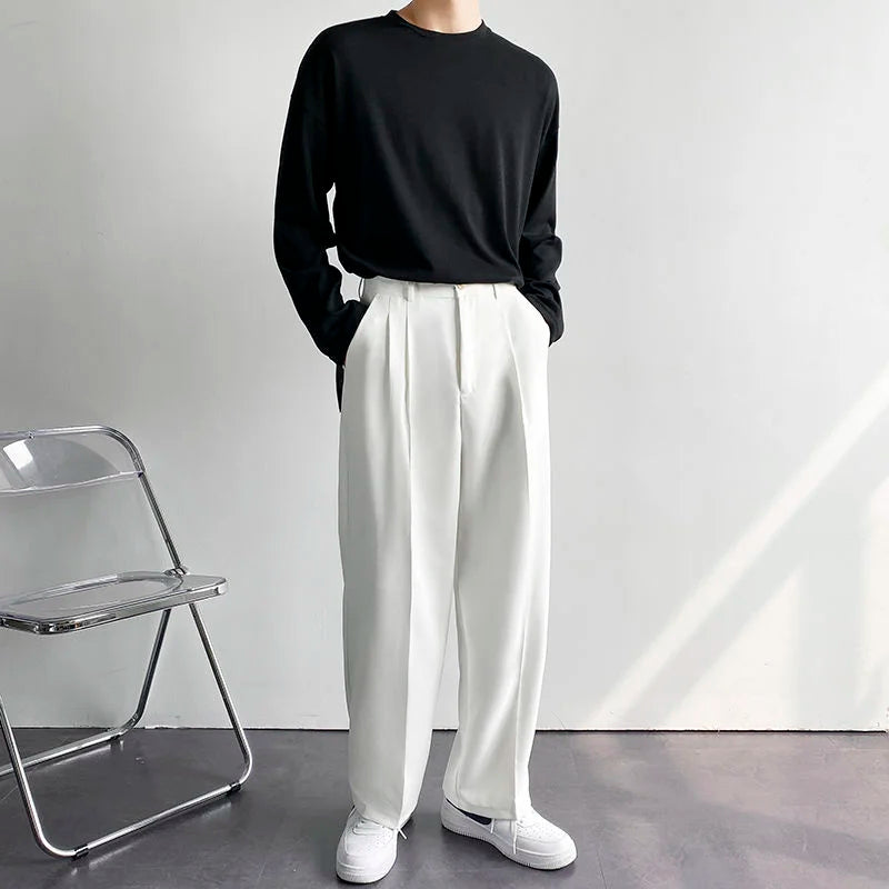 Gideon Wide Leg Suit Pants Aura Restored