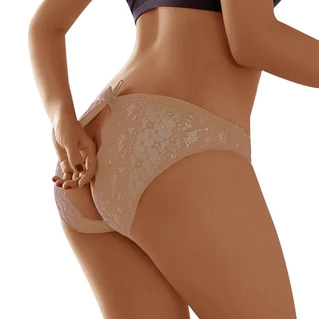 Deluce Exotic Lace Open Crotch Panties Aura Restored