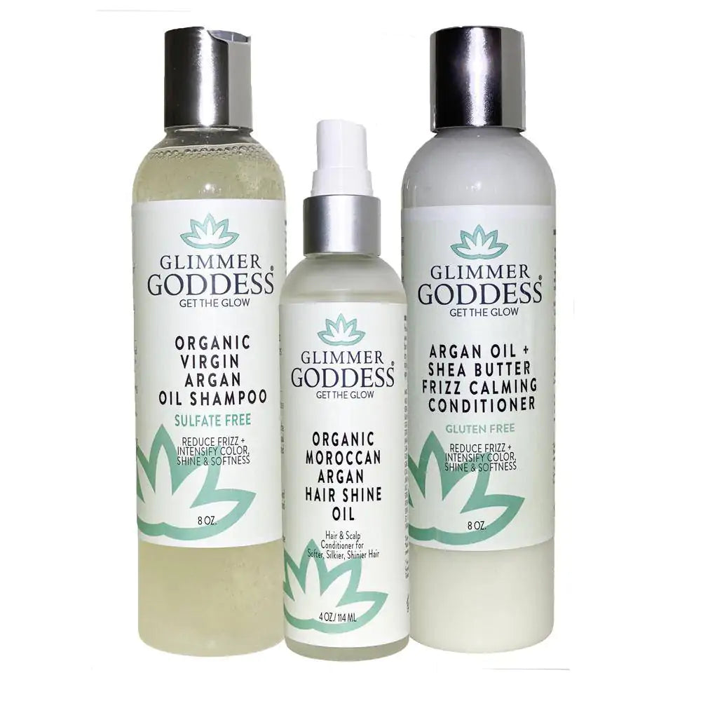 Gideon Collection Wendigo Glimmer Goddess Organic Argan Oil Trio Aura Restored