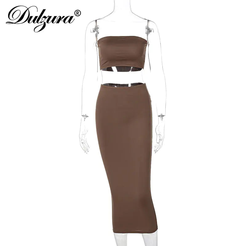 Gideon Collection Dulzura Bodycon Tube Skirt Set Aura Restored