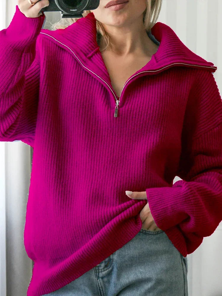 Cosmo Aura Turtleneck Zipper Sweater Aura Restored