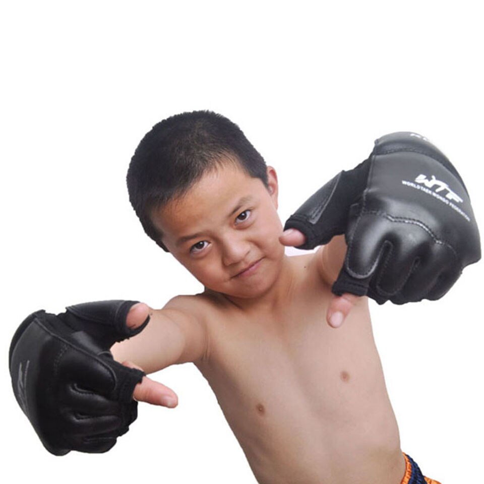 Athletic Aura Half Finger Kids Children Karate Boxing Gloves Aura Restored