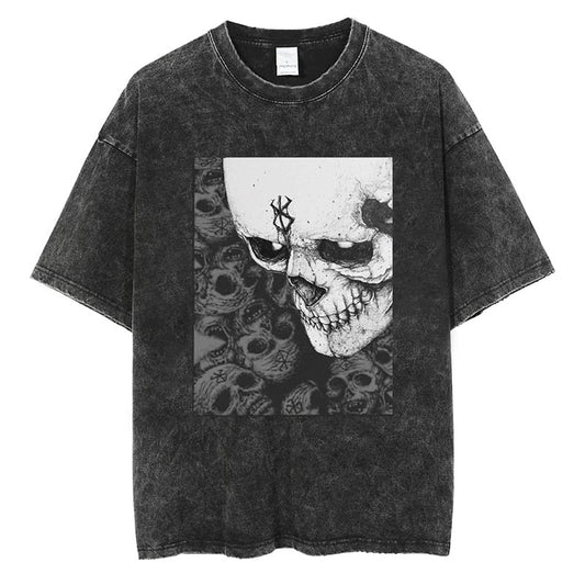 Metamo Graphic T Skull design Aura Restored