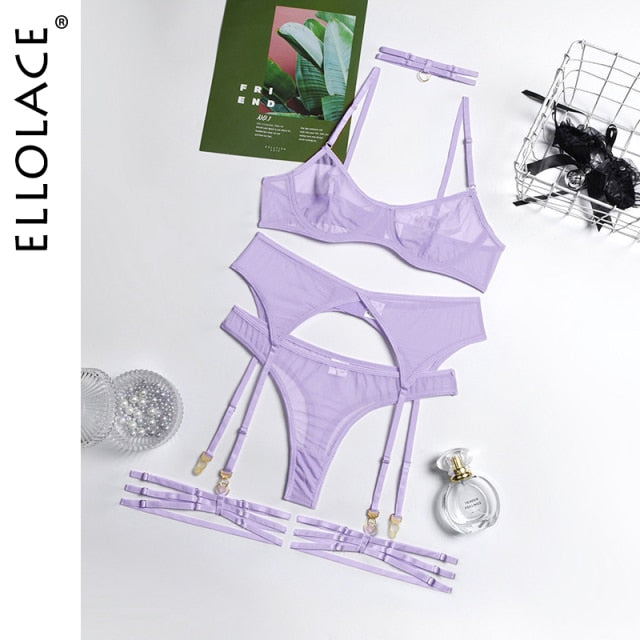 Ellolace 4 Pieces Sexy Erotic Lingerie Aura Restored