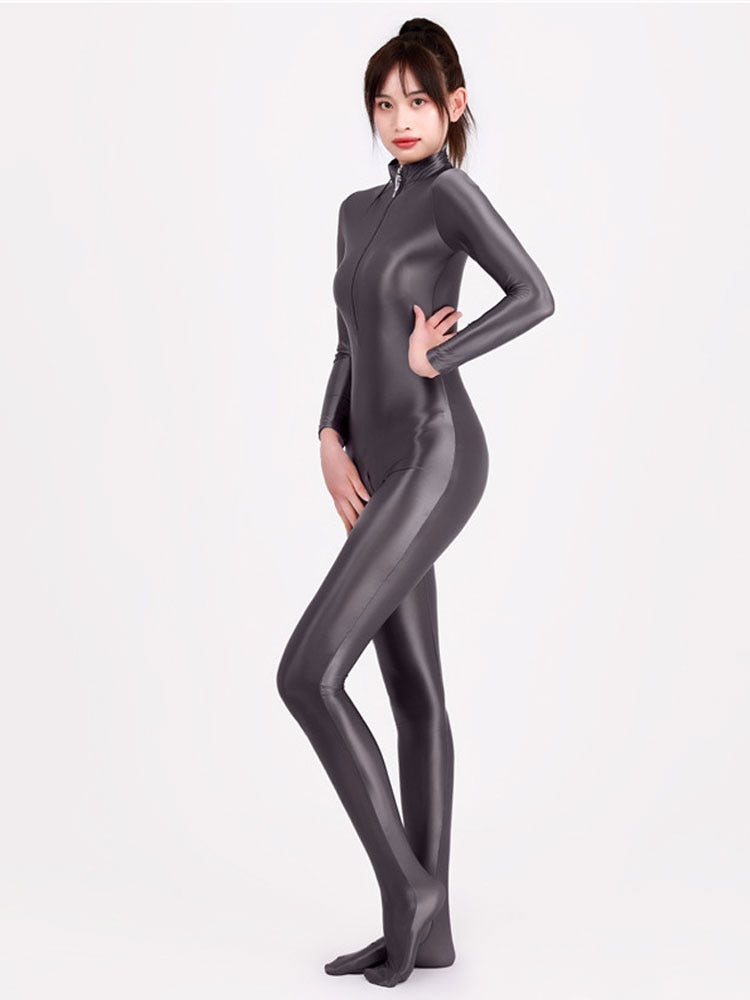 Cosmo Aura Glossy Elastic One-Piece  Jumpsuit Aura Restored