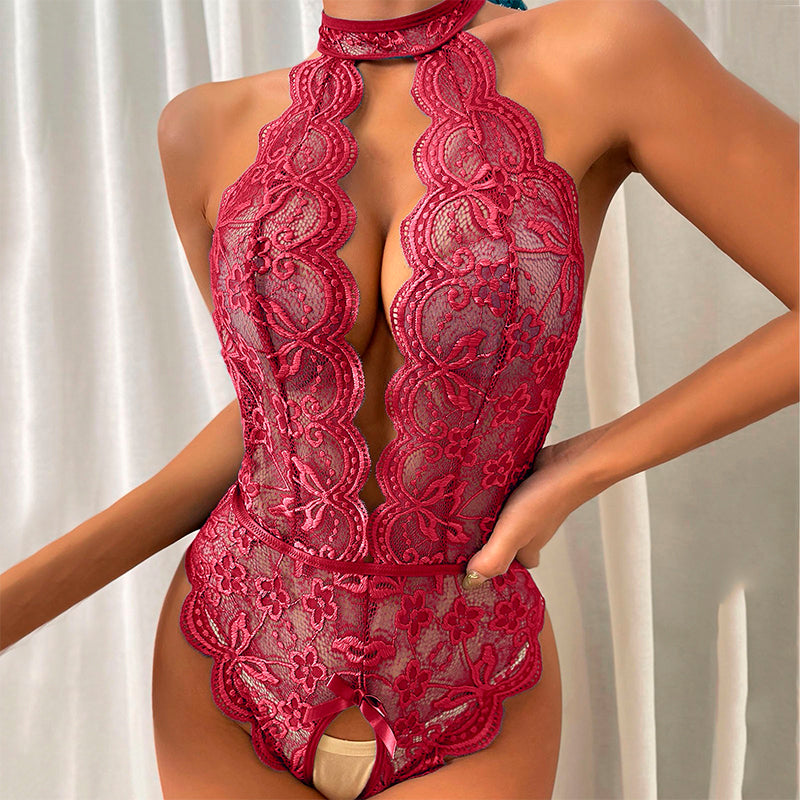 Deluce Teddy Erotic Lace Lingerie Aura Restored